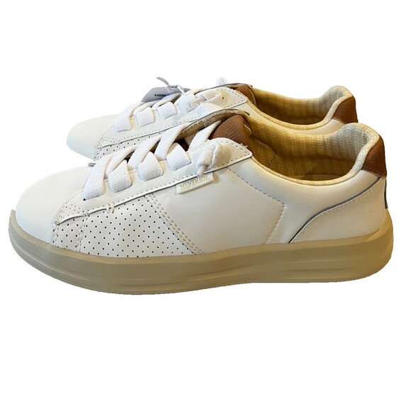 NEW Hey Dude Size 8 Karina Duo Classic White / Tan Sneaker Lace Up Women's NWT - Picture 10 of 13